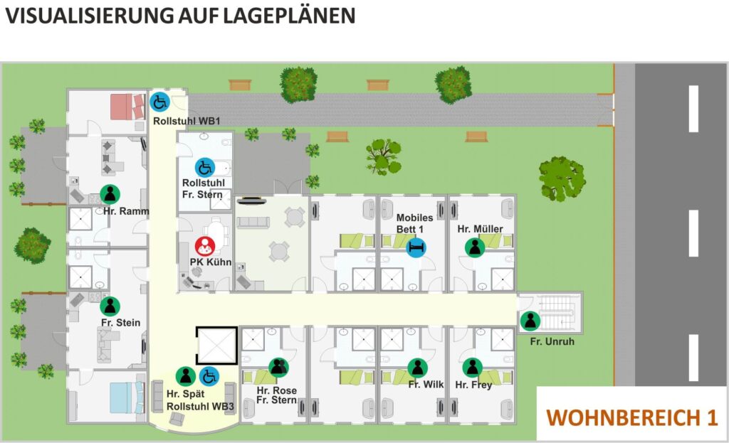 WotanSAFE Inventaranzeige auf Lageplan